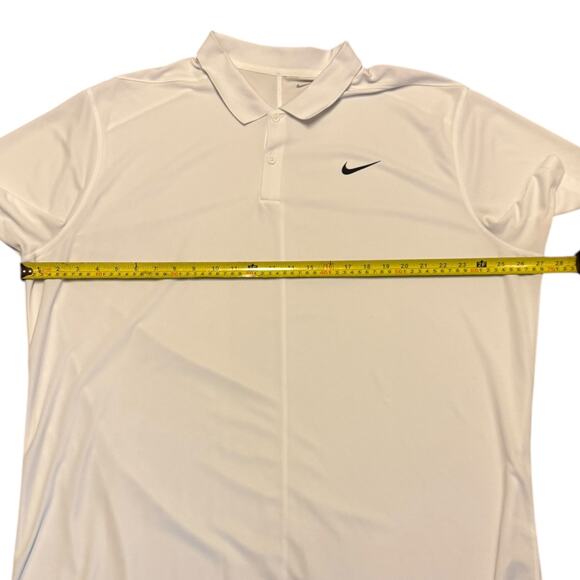 Nike White Dri Fit Polo Shirt EUC Plus Size XXL - Picture 4 of 5